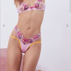 For love and Lemons Falling Floral thong. New with tags